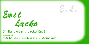 emil lacko business card